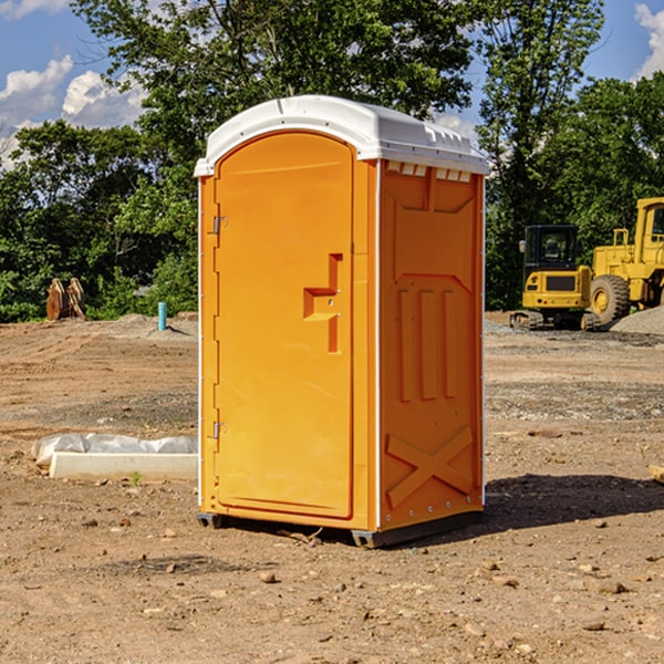 how often are the portable toilets cleaned and serviced during a rental period in Rooseveltown NY